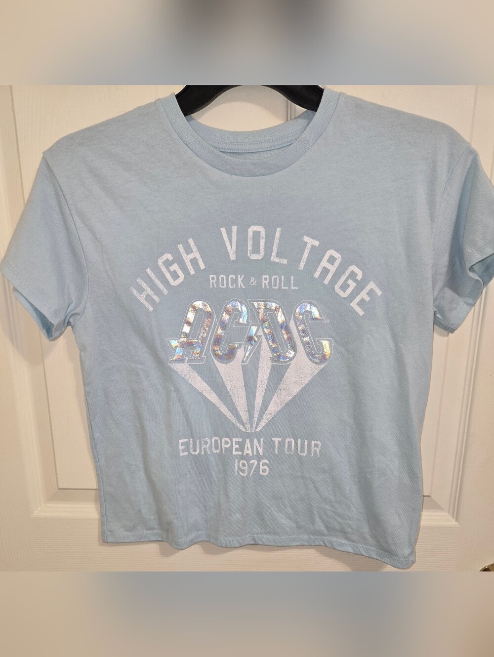 AC/DC Pale Blue Graphic Tee